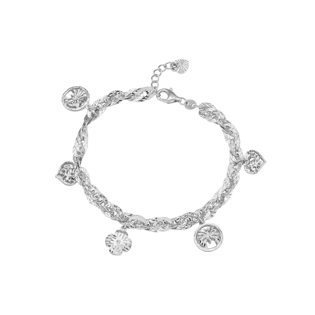 Lắc Tay Vàng Trắng - LTWT18F001
