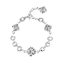 Lắc Tay Vàng Trắng (The Hearts) - LTWT18F001TH